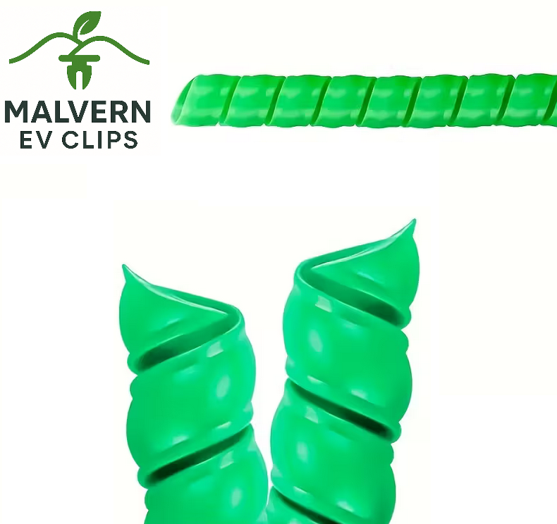 1 Metre Green Spiral Cable Protector Sleeve – Safety Wrap for EV Charger Leads