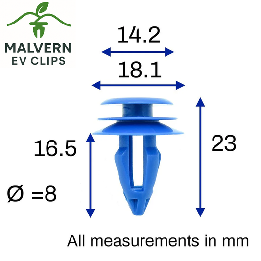 Blue Interior Trim Clips for Roof Console & Tailgate – Fits BMW 07147129317