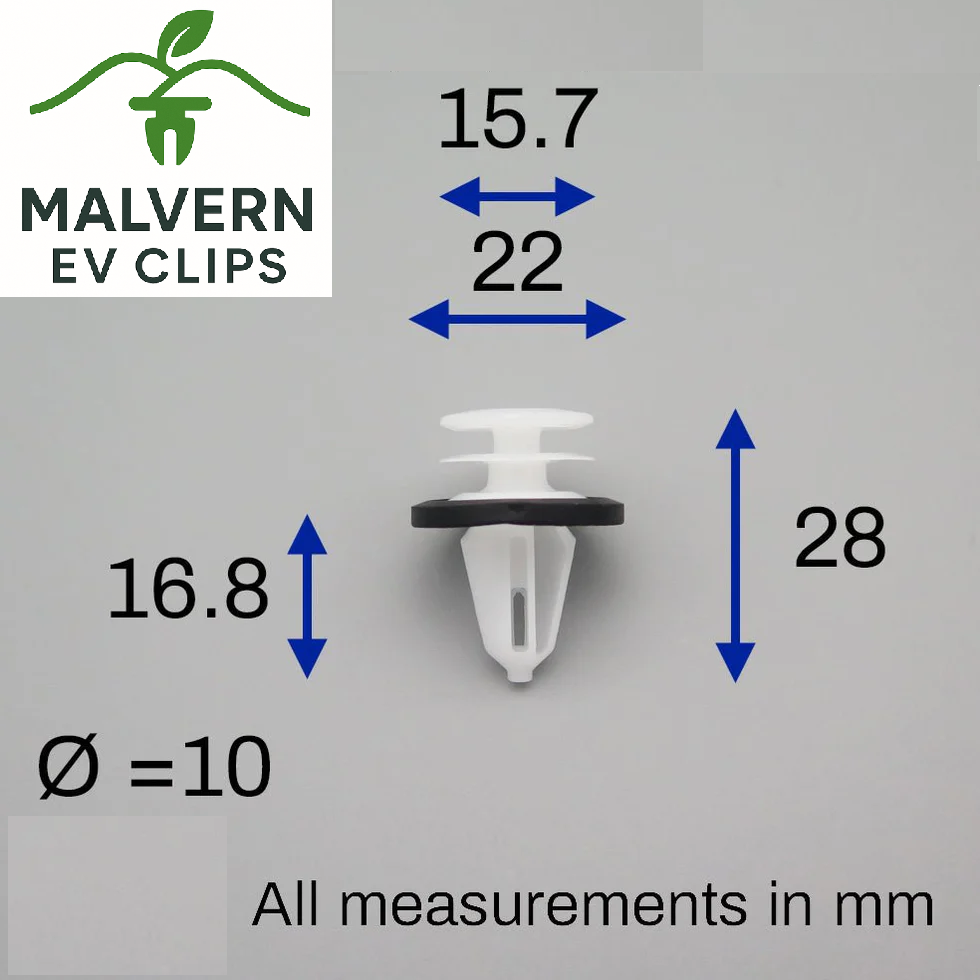 White Door Card & Trim Panel Clips – Fits Model S/3/X/Y – Ref 1025401-00-A