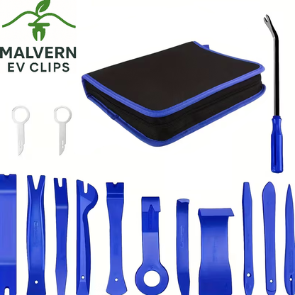 14pc Car Trim Removal Tool Kit Door Panel Dash Clip Pry Set with Carry Case