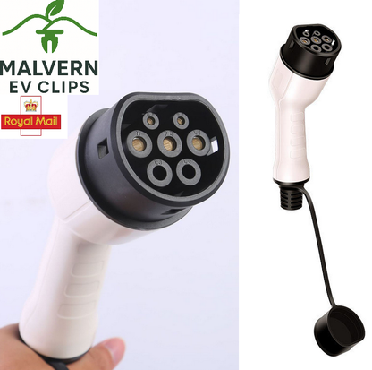 EV Cable Charger Replacement Part Type 2 Female Plug Handle 480V 32A 3P EU UK