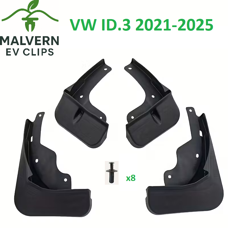4x Mud Flaps Fits VW ID.3 2021–2025 Front & Rear Splash Guards Set