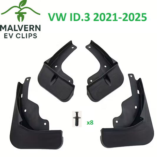 4x Mud Flaps Fits VW ID.3 2021–2025 Front & Rear Splash Guards Set