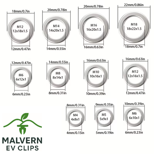 200pc Aluminium Washer Set M4–M18 Assorted Sealing Crush Washers Oil Drain Kit