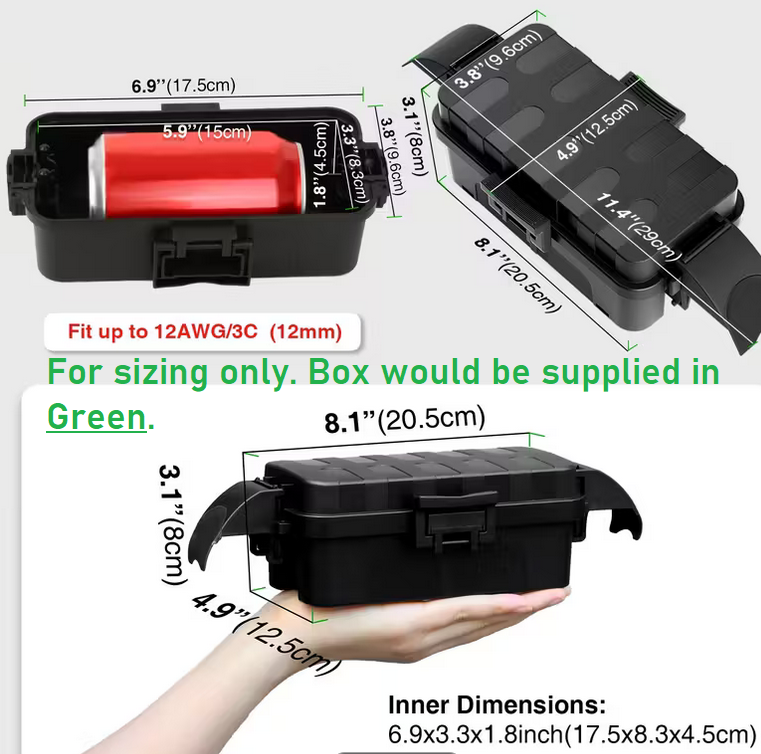 EV Charging Cable Ramp 1 m + Waterproof Plug Box Outdoor Safety Protection Kit