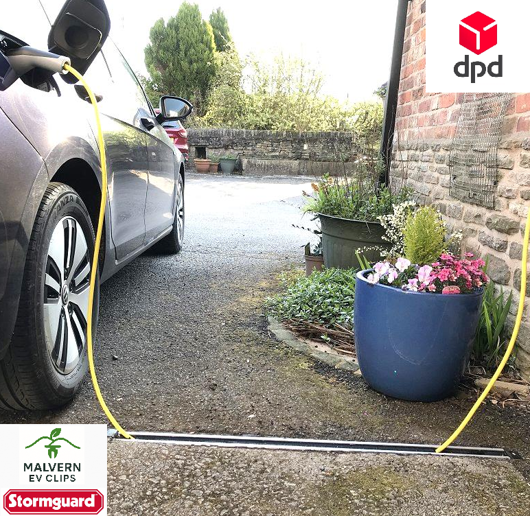 EV Electric Car Cable Channel Charging Point Footpath Pavement Drive Safety