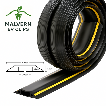 EV Charger Cable Protector Ramp – Driveway Safety Cover 8 cm Black Yellow