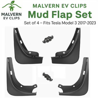 Mud Flaps Set ×4 – Fits Tesla Model 3 (2017–2023) Front & Rear Splash Guards