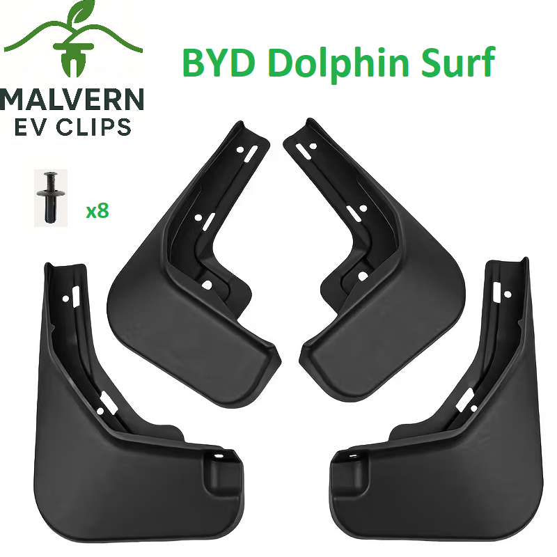 4x Mud Flaps Fits BYD Seagull 2023– / Dolphin Surf (UK) Splash Guard Set