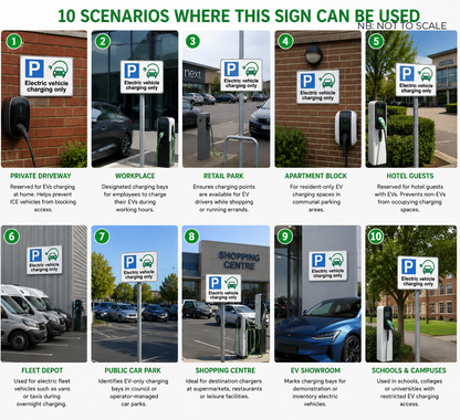 Electric Vehicle Charging Only Sign
