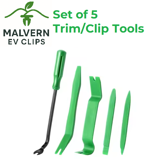 Car Interior Trim & Door Card Removal Tool Set – 5pc Pry Bar & Clip Lifter