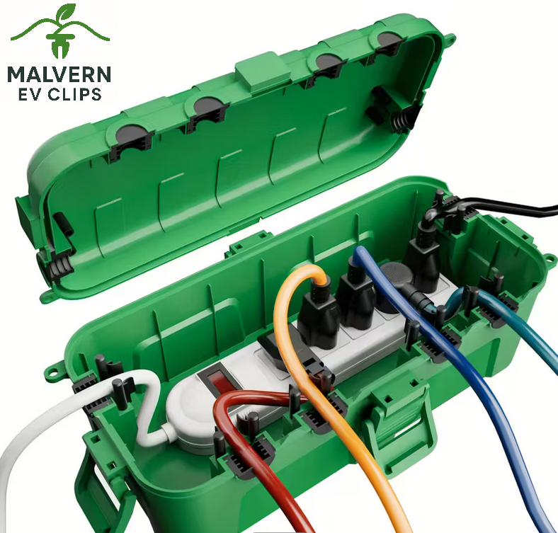 EV Charging Cable Ramp 2 m + Large Waterproof Plug Box Outdoor Safety Kit