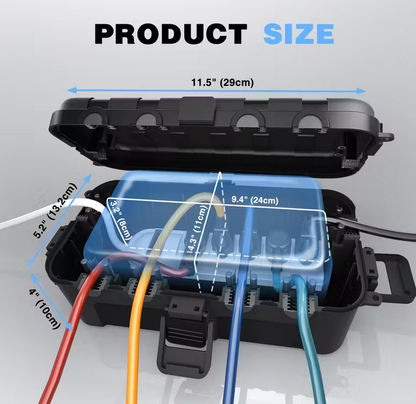 EV Charging Cable Ramp 2 m + Large Waterproof Plug Box Outdoor Safety Kit