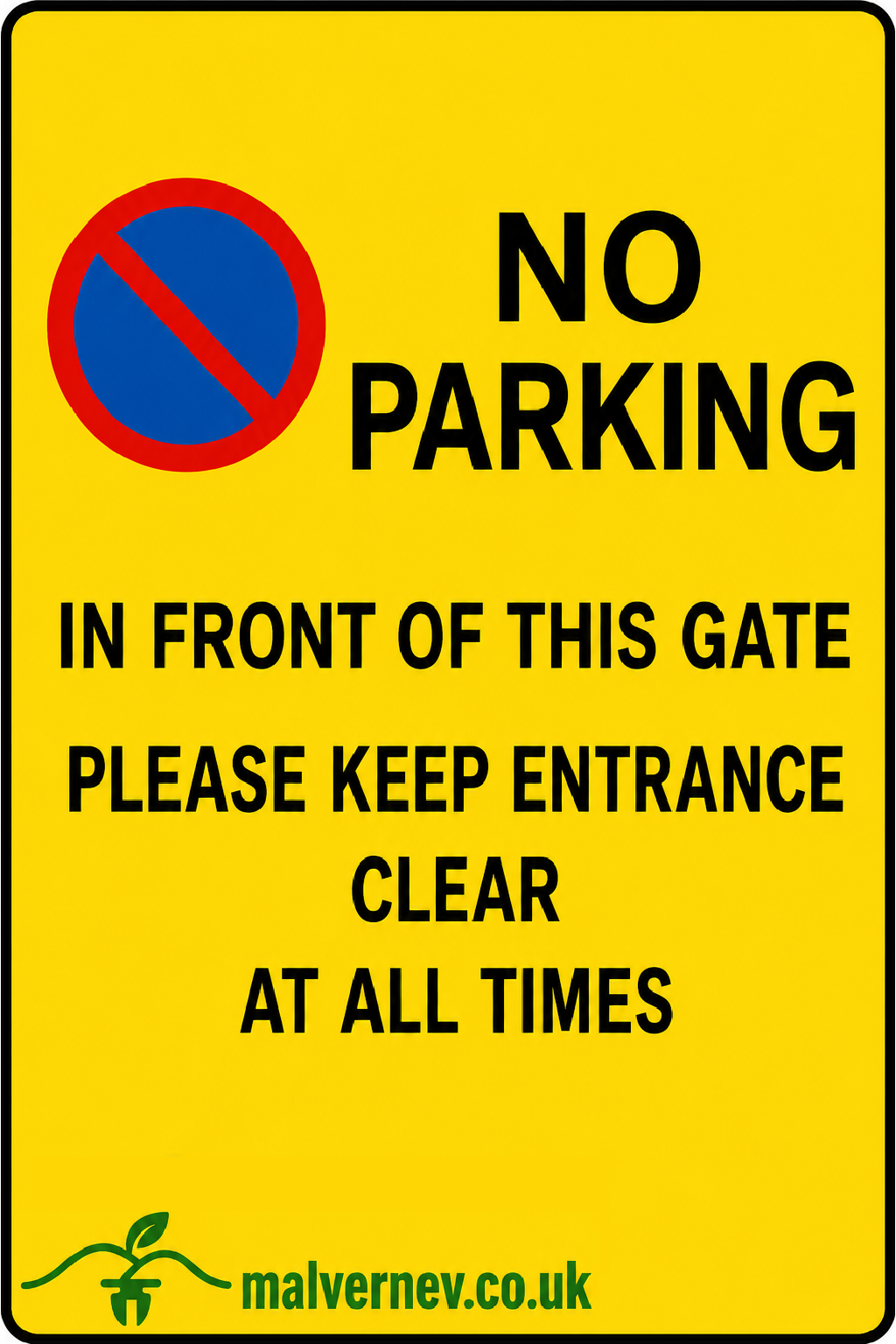 No parking sign