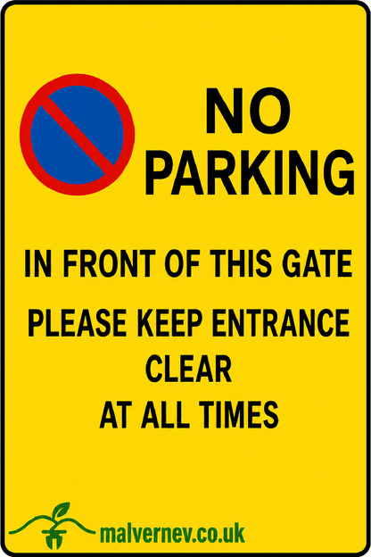 No parking sign
